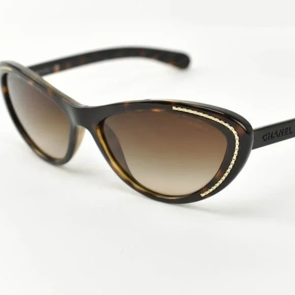 CHANEL | Accessories | Chanel Cat Eye Tortoise Brown Logo  display picture 1